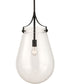 Dewdrop 1 Light Glass Shade Pendant
