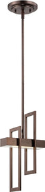 8"W Frame 1-Light LED Pendant Hazel Bronze