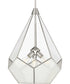 Cinq 3-Light Clear Glass Global Pendant Light Brushed Nickel