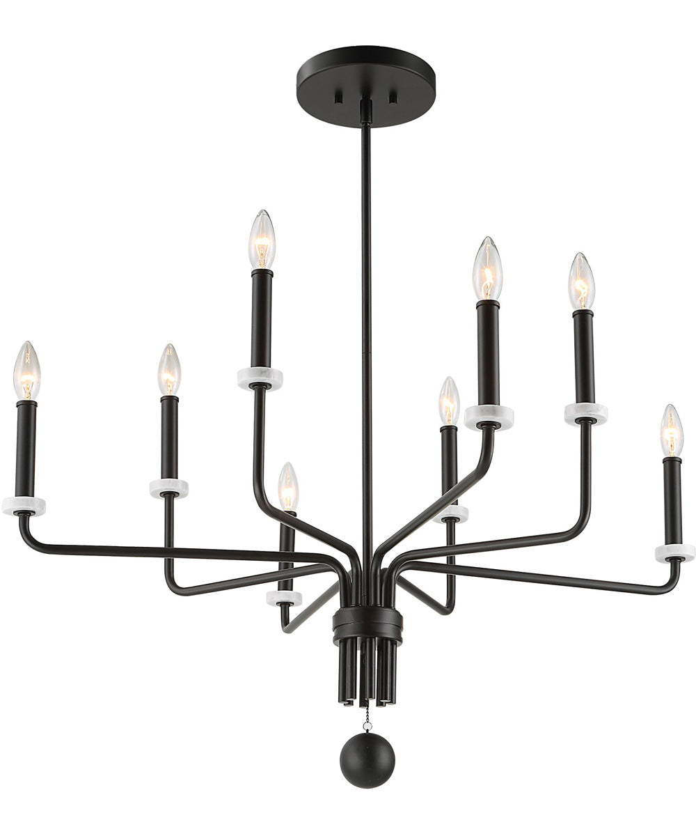 Ebony Elegance 8 Light Chandelier