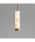 Aragon 9 inch LED Pendant White Alabaster / Gold