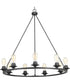 Debut 9-Light Farmhouse Chandelier Light Graphite