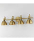 Dusk 4-Light Wall Sconce Satin Brass