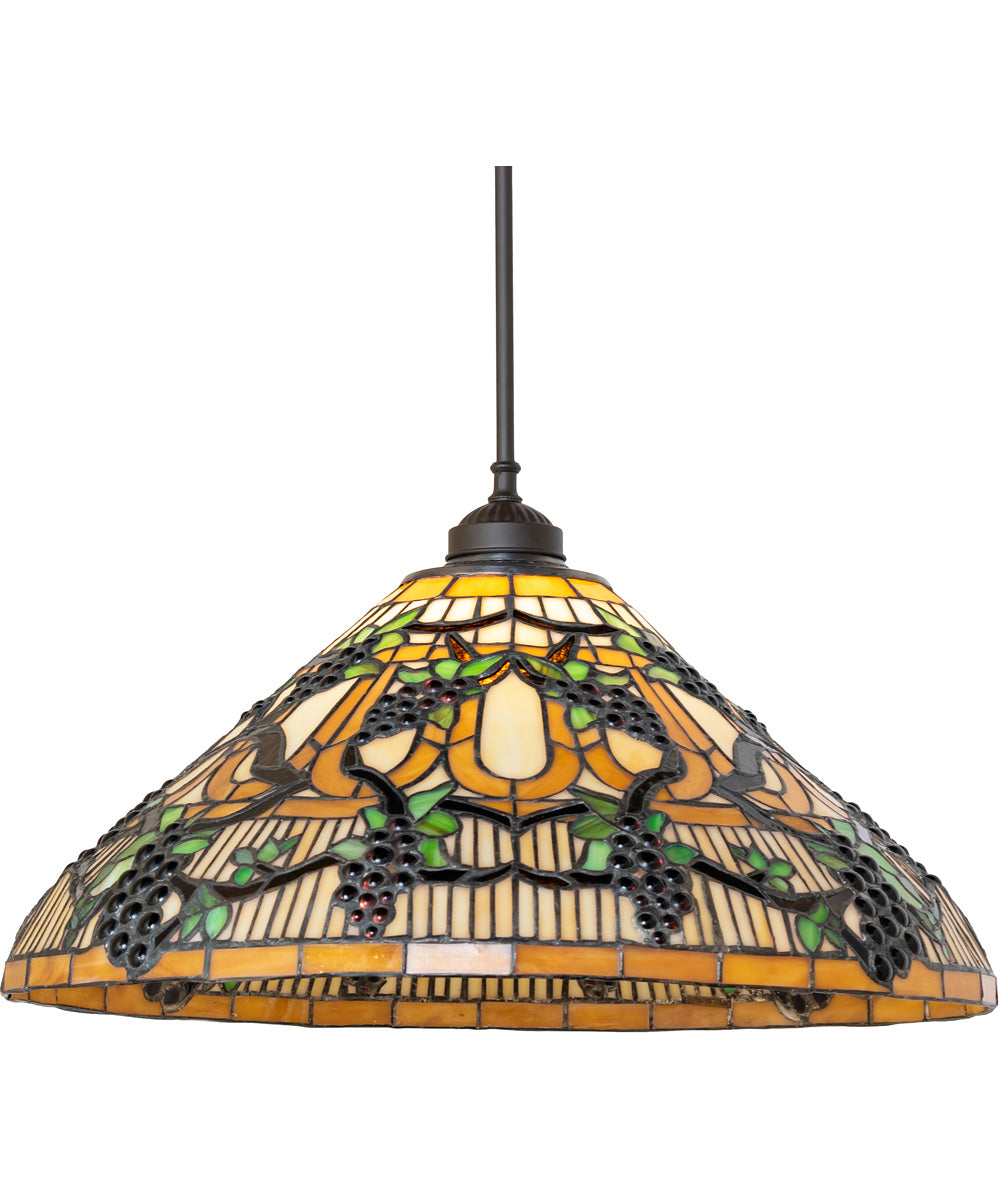 20" Wide Jeweled Grape Pendant