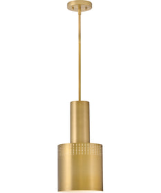 Casey 1-Light Small Pendant in Lacquered Brass