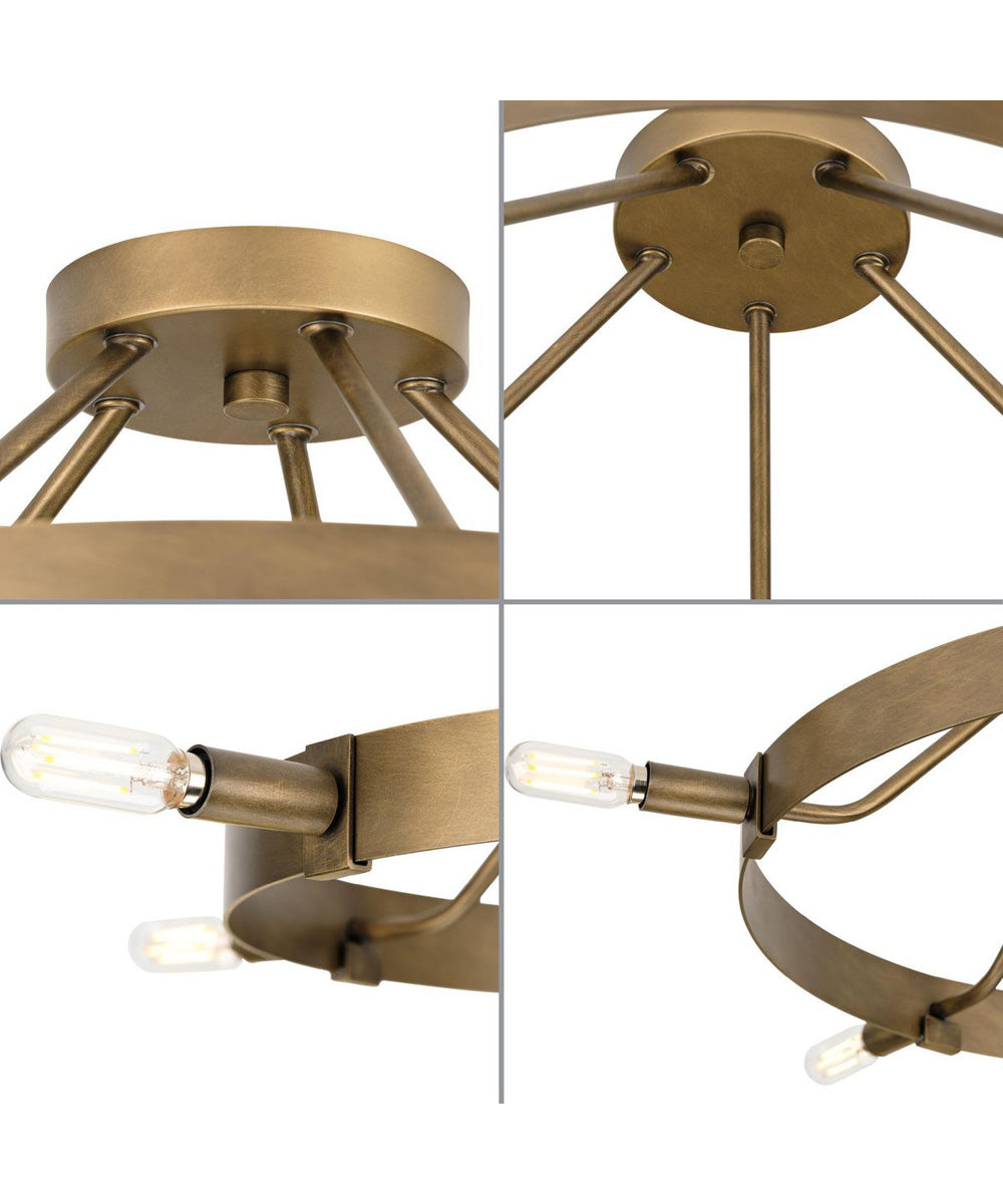 Breckenridge 5-Light Semi-Flush Mount Aged Bronze