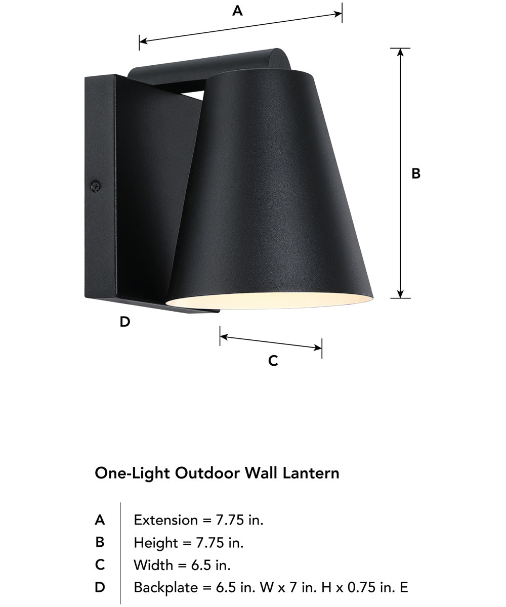 Cedar Mist Outdoor Wall Sconce Black