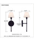 Irena 1-light Wall Sconce Matte Black