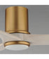 Woodwind 52 inch Solid Wood Blade Hugger Fan w LED Natural Aged Brass