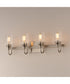 Goblet 4-Light Wall Sconce Satin Nickel