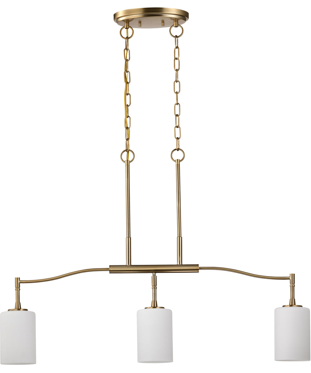 Liam 3-Light Pendant Burnished Brass