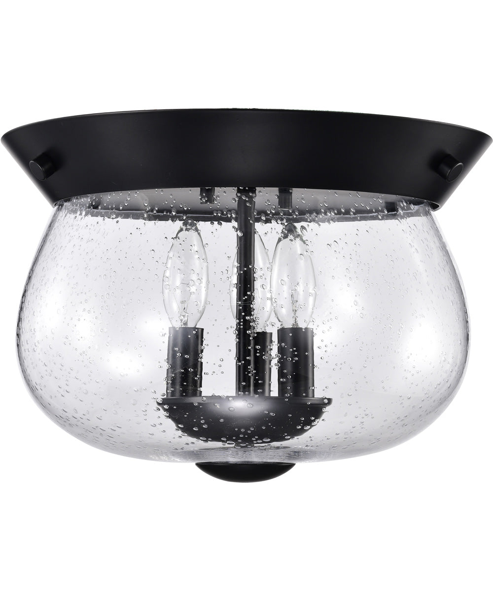Boliver 3-Light Close-to-Ceiling Matte Black