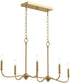 Ilia 6-Light Island Chandelier Brushed Gold