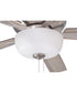 EOS 2 Light Frosted White Bowl 52" Ceiling Fan 2-Light Fan Brushed Polished Nickel