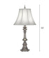 33"H 1-Light 3-Way Table Lamp Antique Nickel