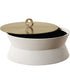 Luxe White Shagreen Round Box