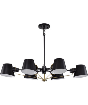Baxter 6-Light Chandelier Black / Burnished Brass
