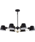 Baxter 6-Light Chandelier Black / Burnished Brass
