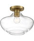 Emma 1 Light Semi Flush Brushed Gold