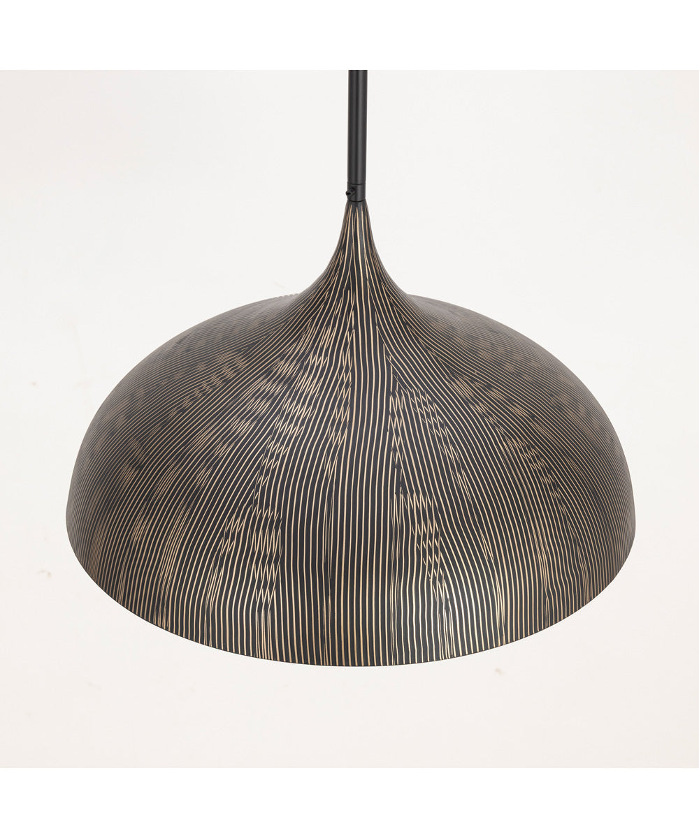 Fleur Large 1-Light Pendant Black / Gold