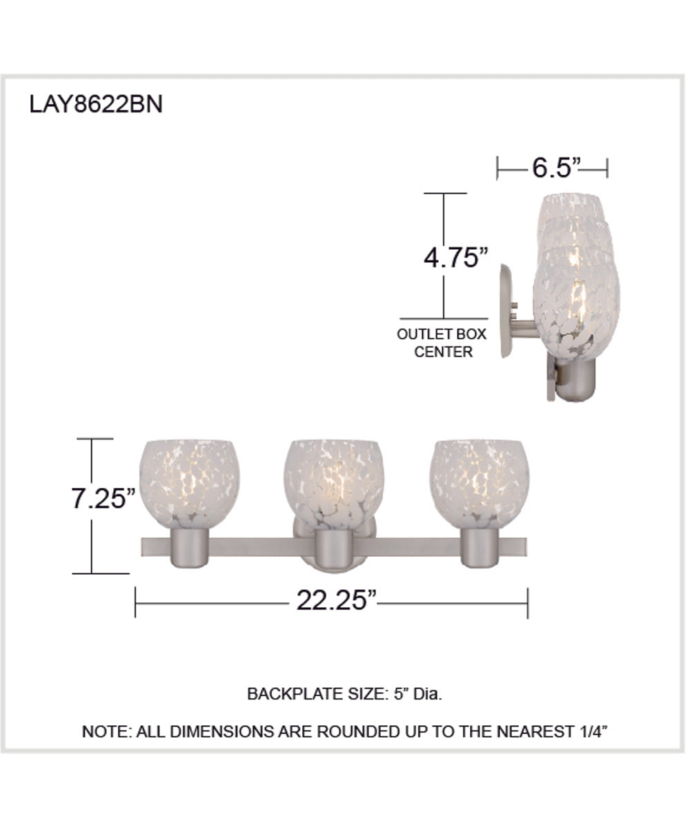 Layton 3-light Bath Light Brushed Nickel