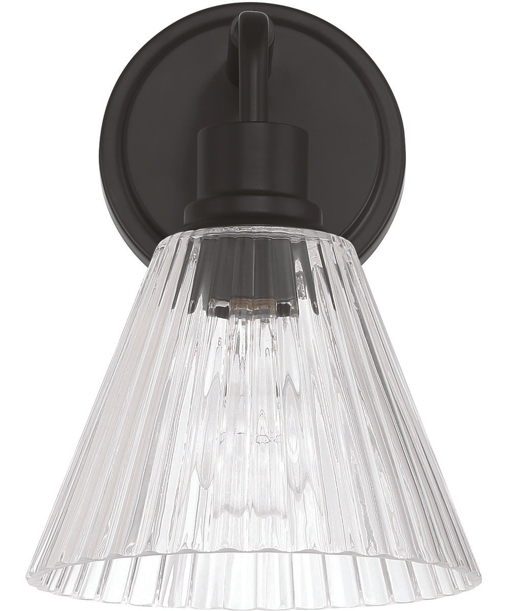 Pleated 1-Light Lighting Flat Black
