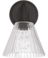 Pleated 1-Light Lighting Flat Black
