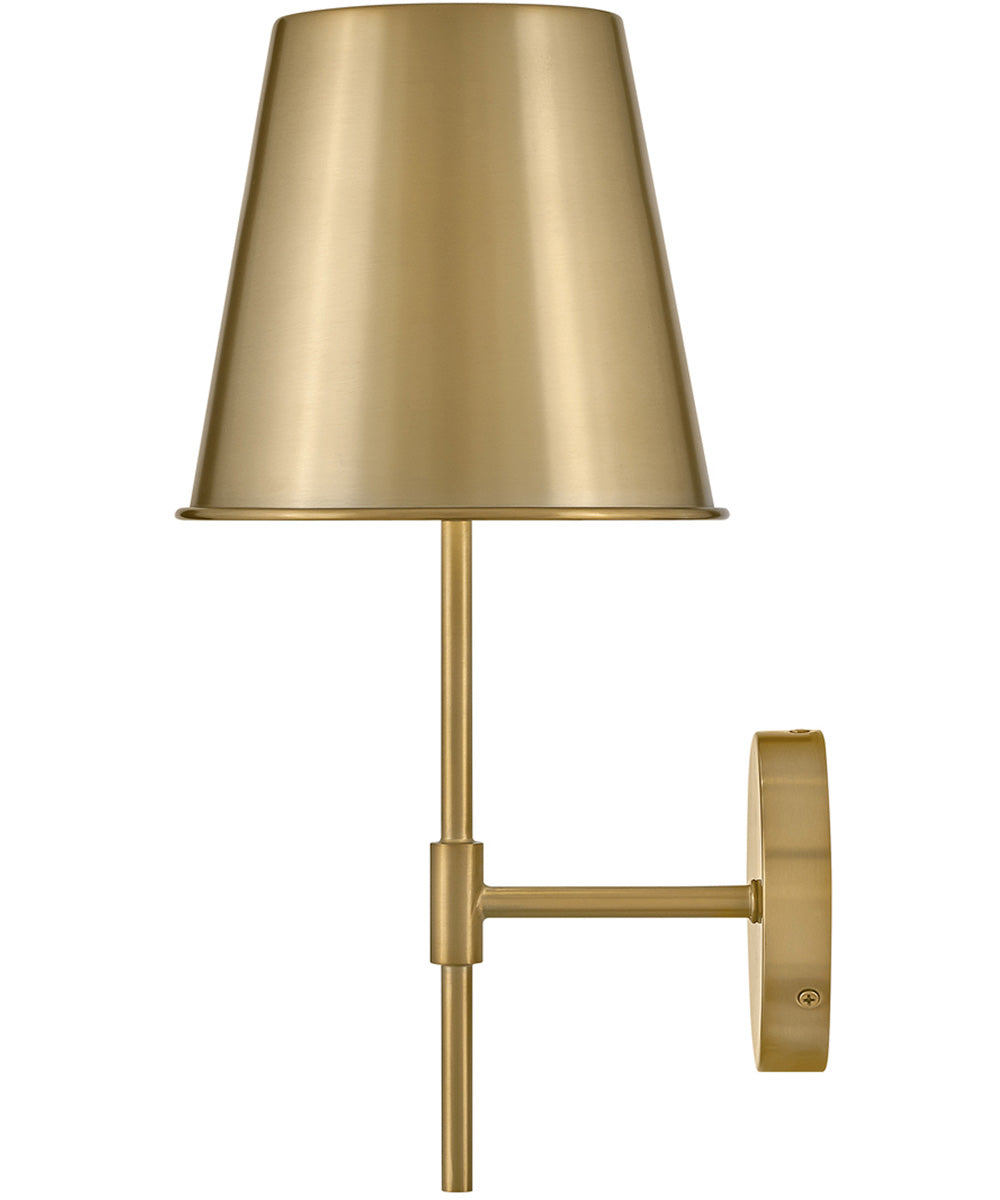 Blake 1-Light Medium Single Light Sconce in Lacquered Brass