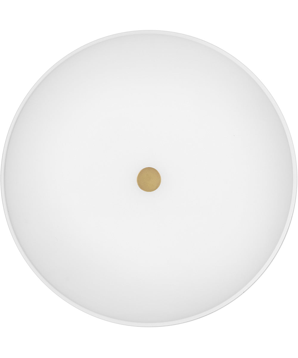 Tess 2-Light Medium Flush Mount in Lacquered Brass