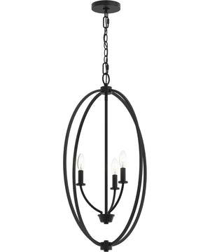Jheni 3-Light Foyer Pendant Matte Black