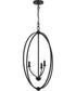 Jheni 3-Light Foyer Pendant Matte Black