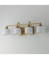 Bisque 4-Light Bath Vanity Natural Aged Brass