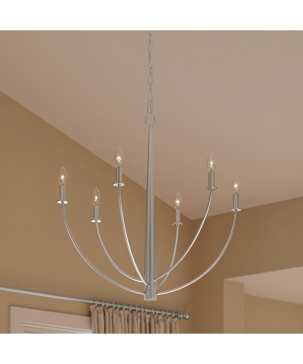 Jheni 6-Light Chandelier Brushed Nickel