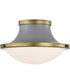 Lafayette 1-Light Close-to-Ceiling Matte Gray