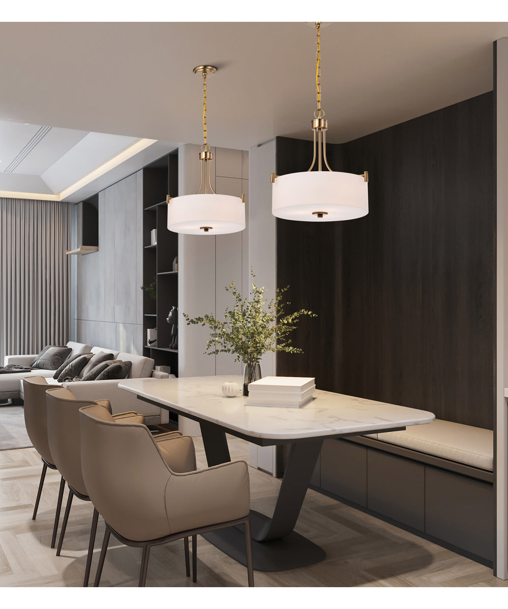 Liam 3-Light Pendant Burnished Brass