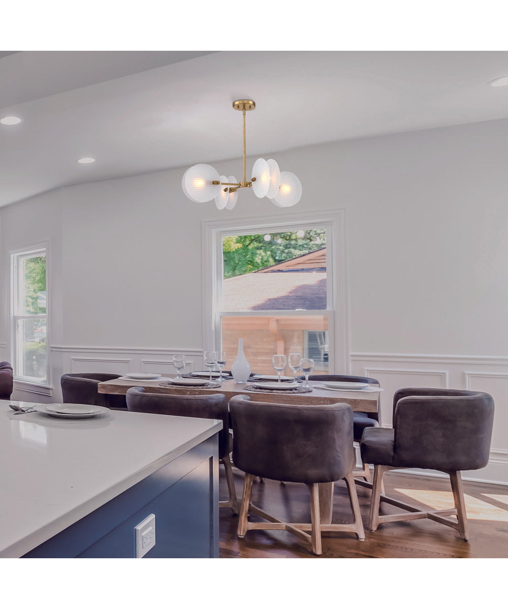 Sky Fall 4 Light Chandelier Brushed Gold