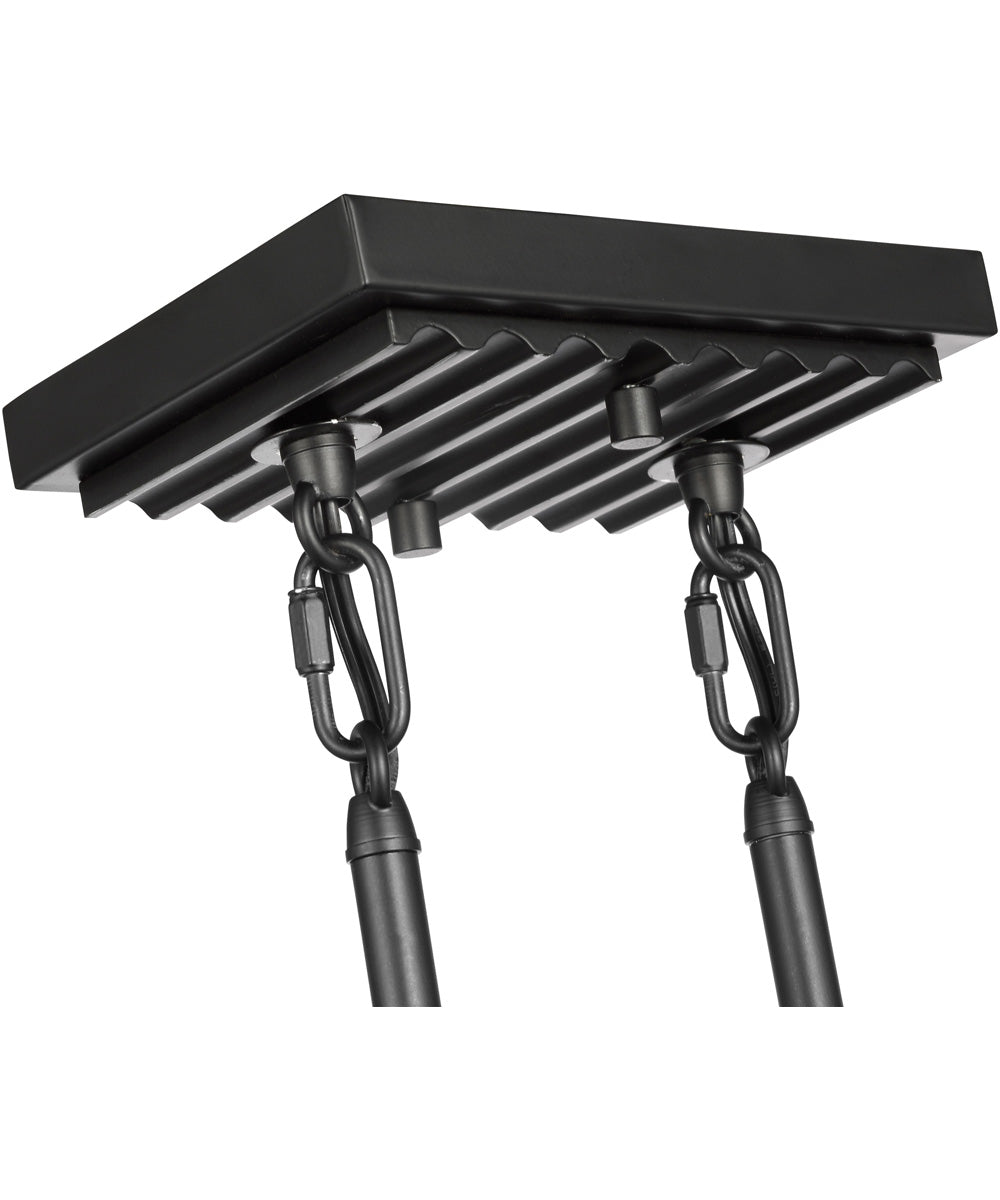 Destin 4-Light Pendant Black / Silver Accents