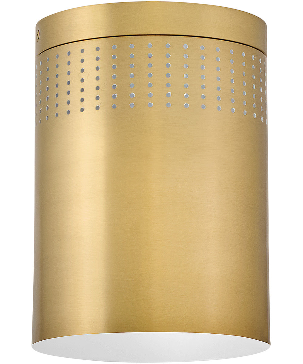 Casey 1-Light Small Flush Mount in Lacquered Brass