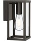 Ryle 1-Light Small Wall Lantern with Clear Glass Panels Antique Bronze