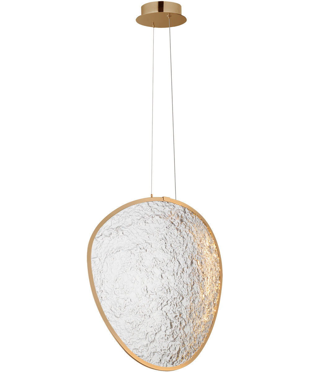 Moonscapes Single LED Pendant Brushed Champagne