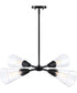 Norro 4 Light Chandelier  Matte Black