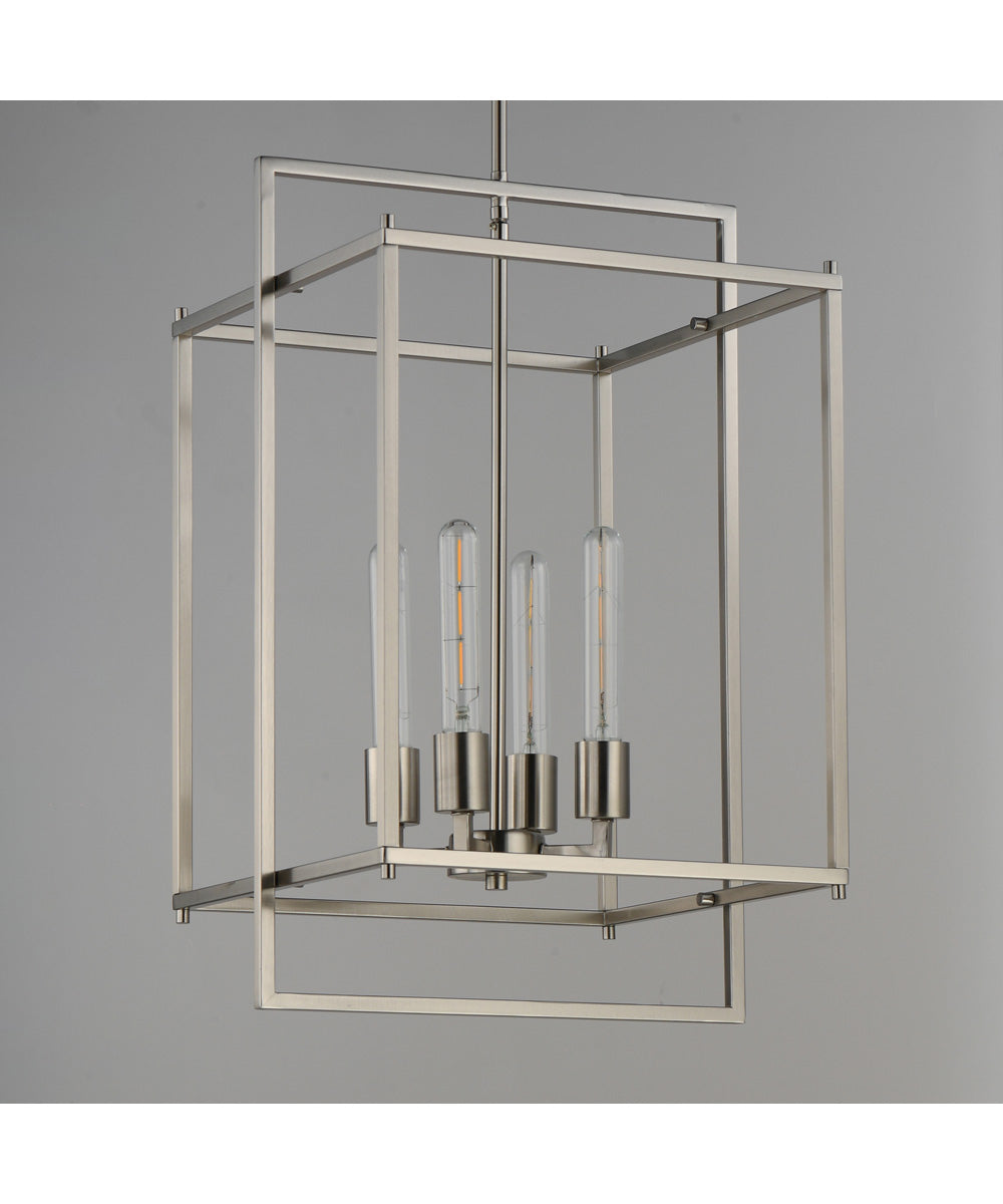 Gridline Large Pendant Satin Nickel