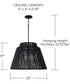 Jasper 1-Light Outdoor Hanging-Lantern Oynx and Black