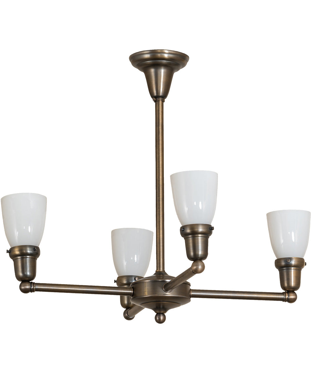 27" Wide Revival Oyster Bay Goblet 4 Light Chandelier
