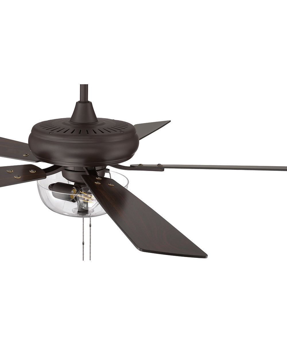 EOS 2 Light Clear Bowl 52" Ceiling Fan 2-Light Fan Classic Bronze