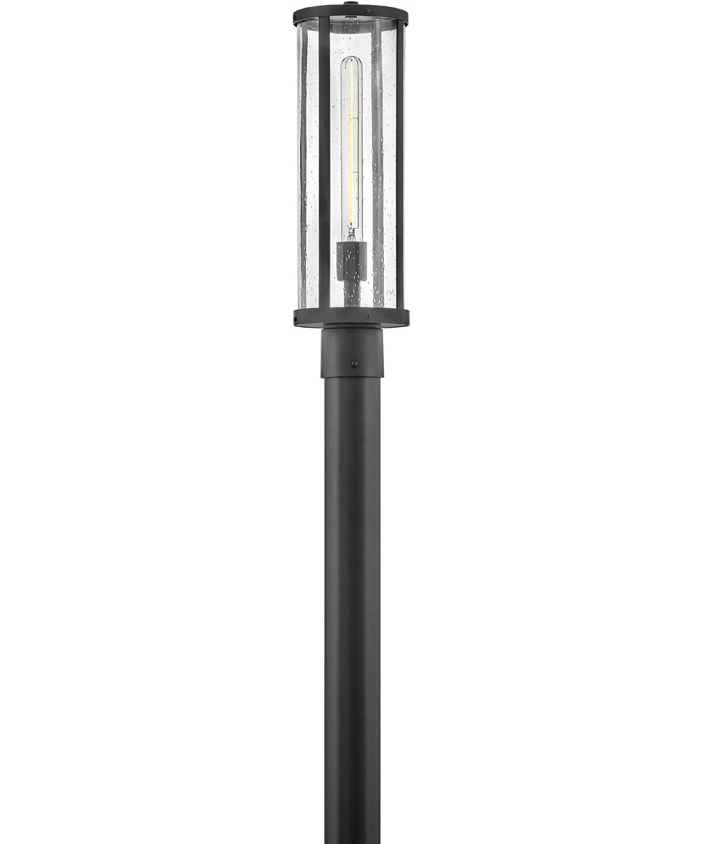 Alfie 1-Light Medium Post Mount Lantern in Black
