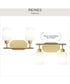 Reines 2-Light Bath Vanity with Opal Glass Shades Brushed Gold