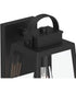 Hedry Large Outdoor Wall Lantern with Clear Glass Panels Matte Black