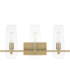Bergen Beach 3 Light Vanity Brushed Gold