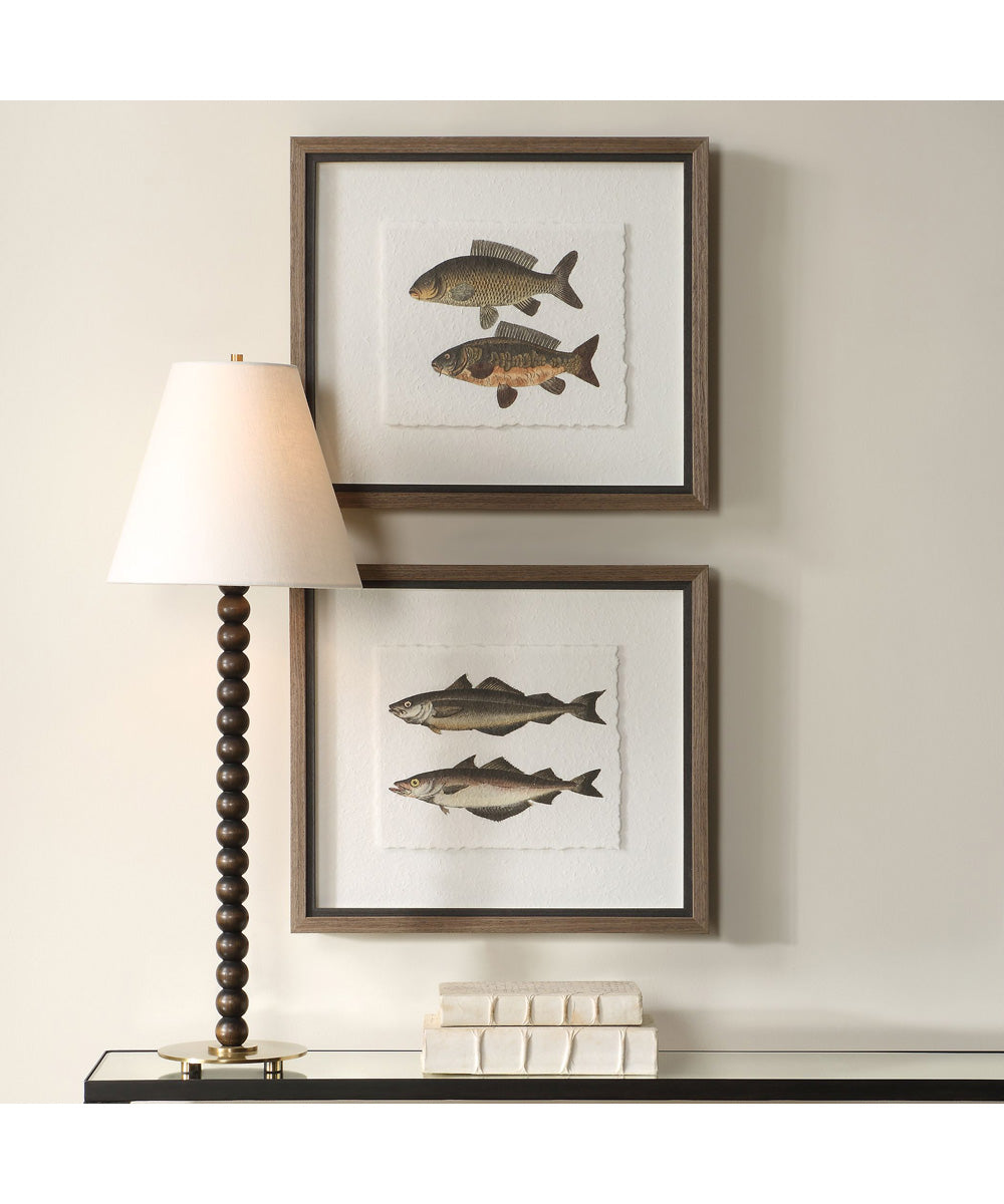 The Catch Framed Fish Prints Set of 2